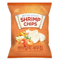 Чипсы креветочные со вкусом масла и чеснока, 64 гр