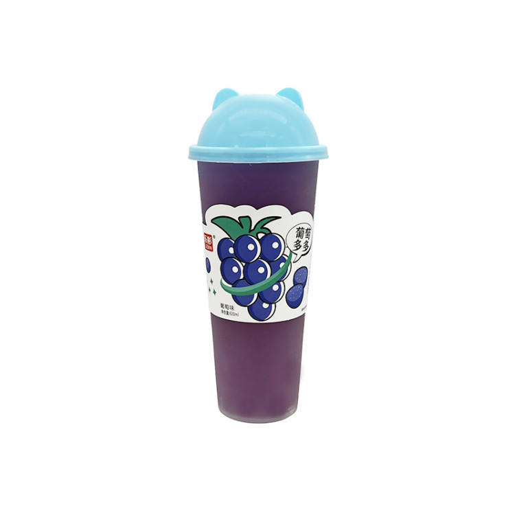 Напиток фруктовый с соком черного винограда и желе в гонконгском стиле Lebin, 620 мл