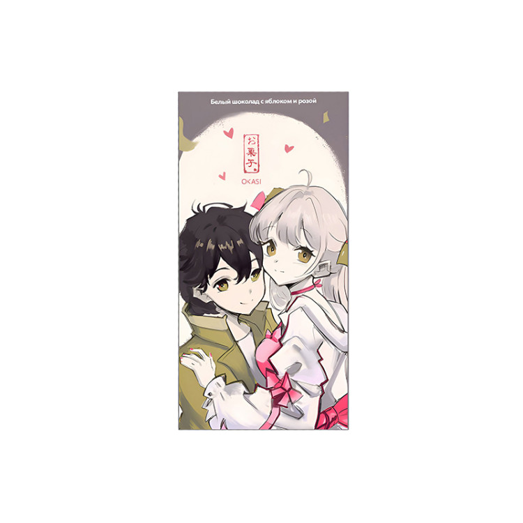 Шоколад белый Яблоко роза Okasi, 60 г