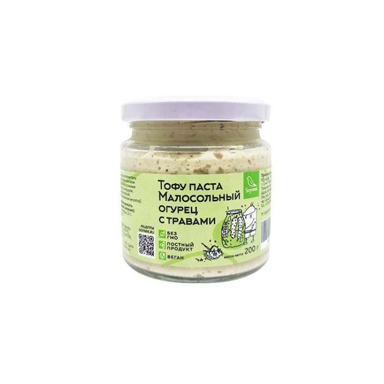 Тофу паста малосольный огурец с травами, 200 г