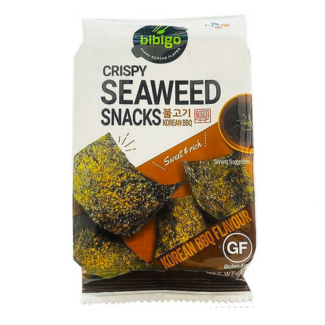 Снек из морской капусты со вкусом барбекю CJ Bibigo, 5 гр