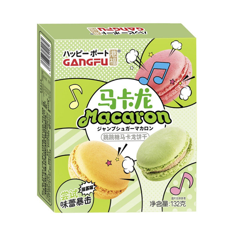 Печенье Макарон со вкусом чая Матча Gangfu, 132 г