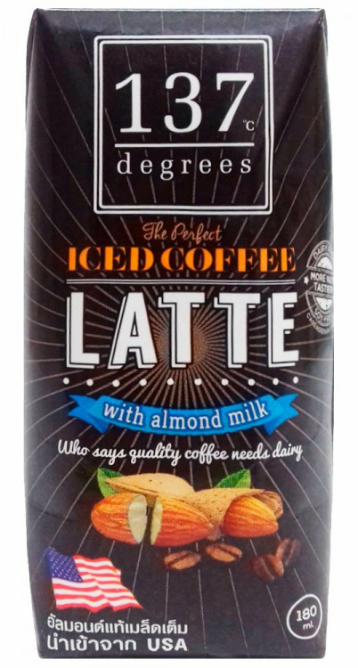 Кофе Латте на миндальном молоке 137 Degrees, 180 мл