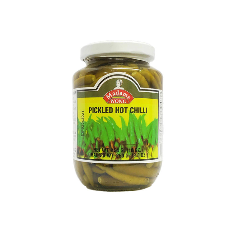 Чили перец зеленый маринованный MADAME WONG, 454 гр.