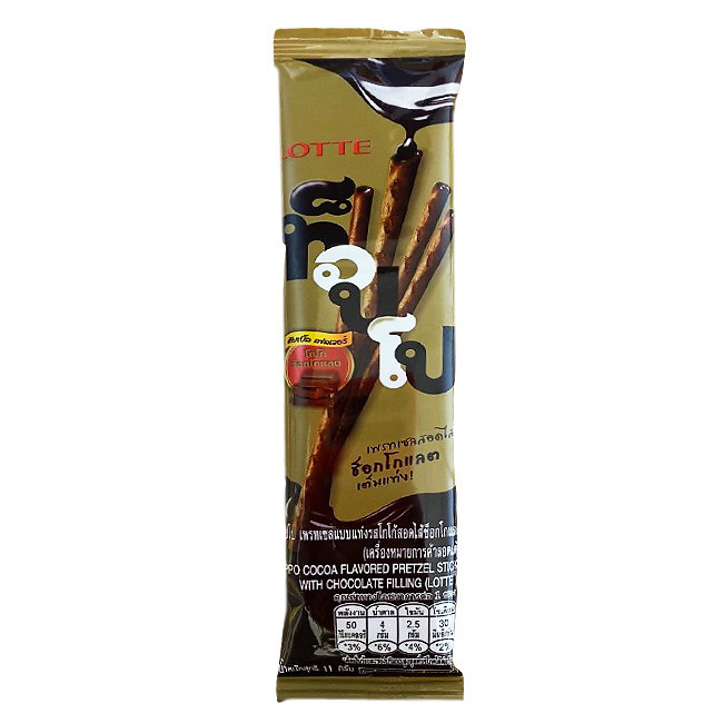 Палочки бисквитные ТОППО с какао начинкой, 11 гр