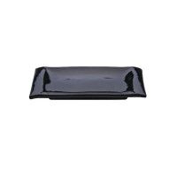 Тарелка прямоугольная без борта 28x19x2,5 см черн. 208(BLK)
