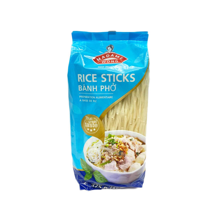 Лапша рисовая 3 мм MADAME WONG, 375 гр.