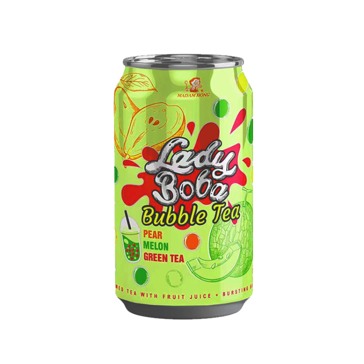 Напиток б/а Bubble чай "Lady Boba" со вкусом груши и дыни, 320 мл