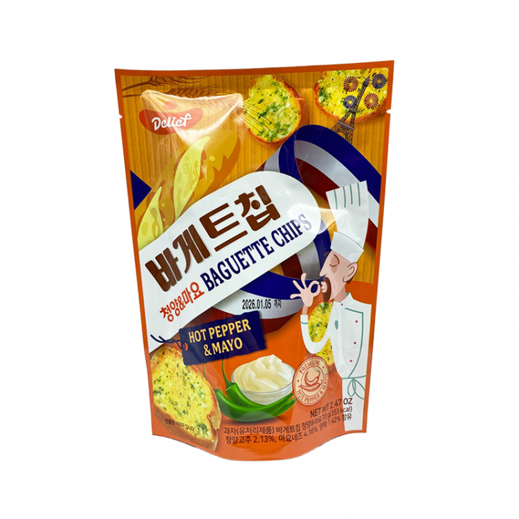 Чипсы пшеничные со вкусом чонъянского перца чили и майонеза DELIEF, 70 г