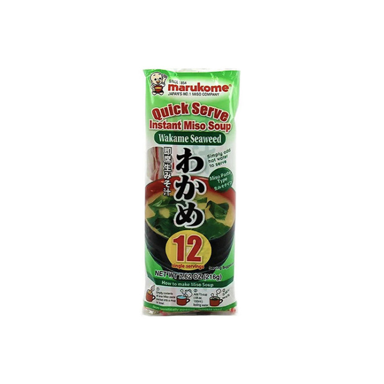 Мисо-суп с водорослями вакамэ «Марукомэ», 12 порций , 216 - 240 гр, Япония