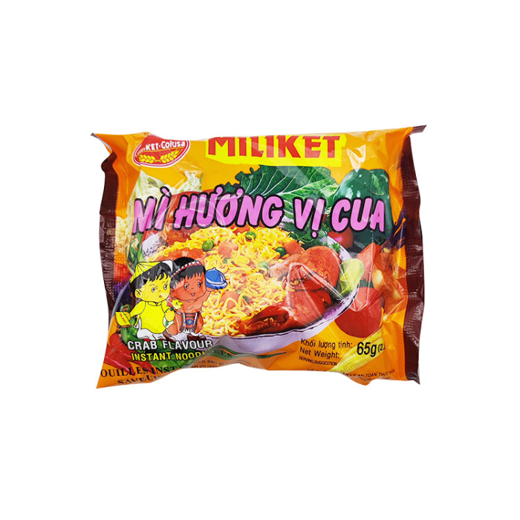 Лапша б\п со вкусом краба MILIKET, 65 г