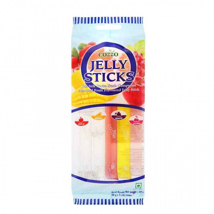 Палочки желейные ассорти (манго, яблоко, виноград, личи) Cozzo, 100 г