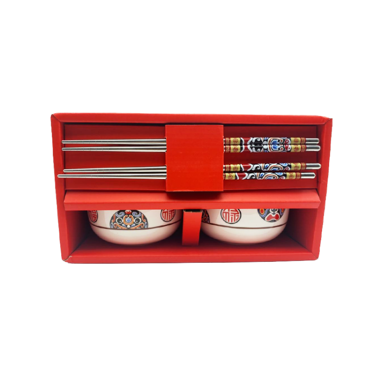 Подарочный набор ДАРУМА пиалы и палочки, по 2 предмета