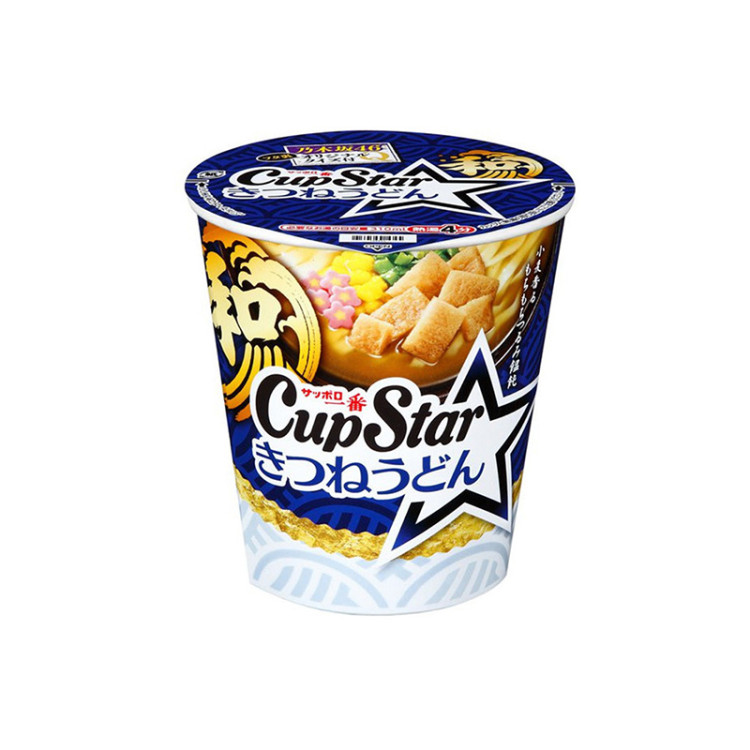 Лапша б/п Кицунэ Удон Sapporo Ichiban с жареным тофу, 68 г, Sanyo Foods ВЫВОД