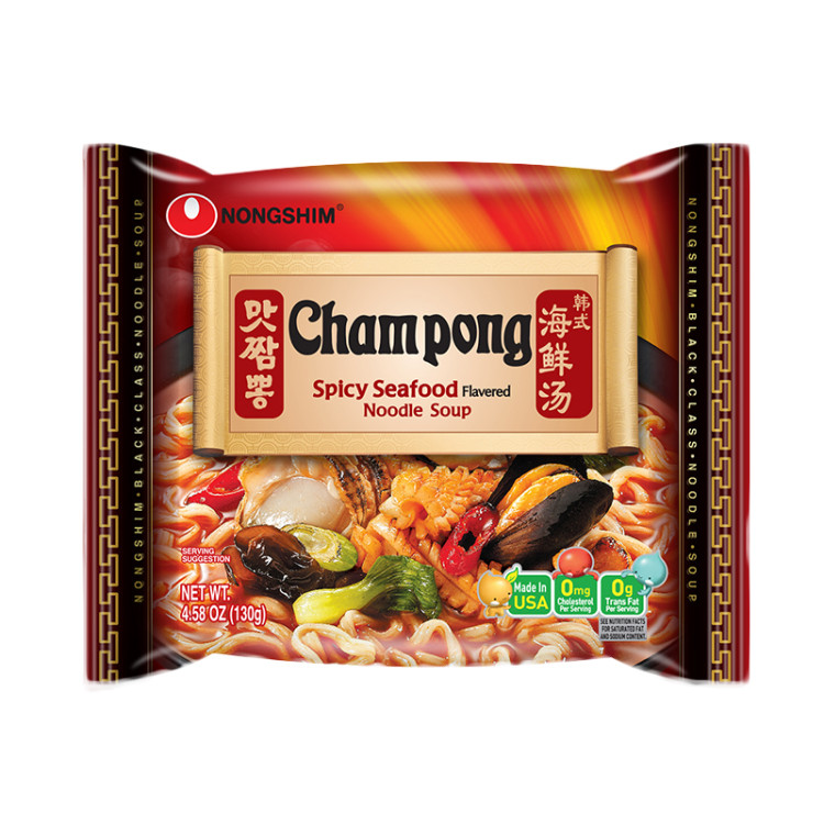 Лапша "Нонгшим" CHAMPONG острая с морепродуктами, 130 г