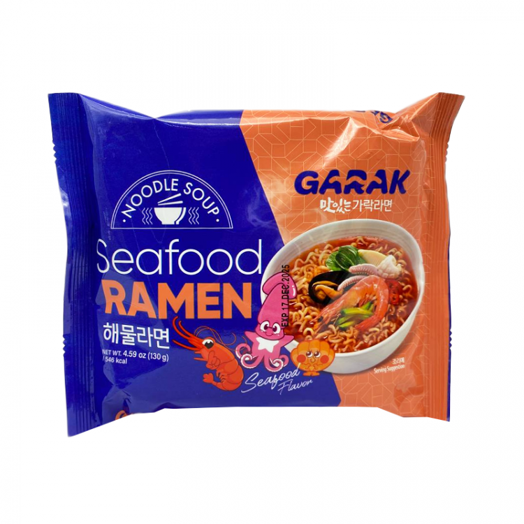 Лапша б\п Рамен со вкусом морепродуктов GARAK, 130 г