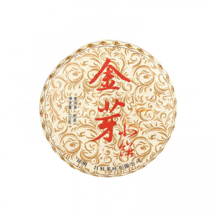 Пуэр шу Цзинь Я Сяо Бин, 100 гр (блин)