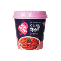 Рисовые палочки Токпокки Pink Rocket с оригинальным соусом, 120 г