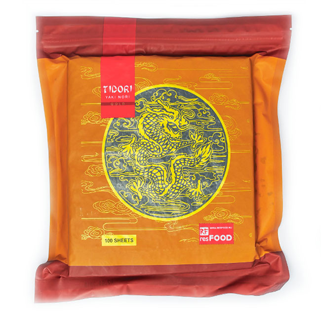 Водоросли Nori Gold сушеные Tidori, 100 листов