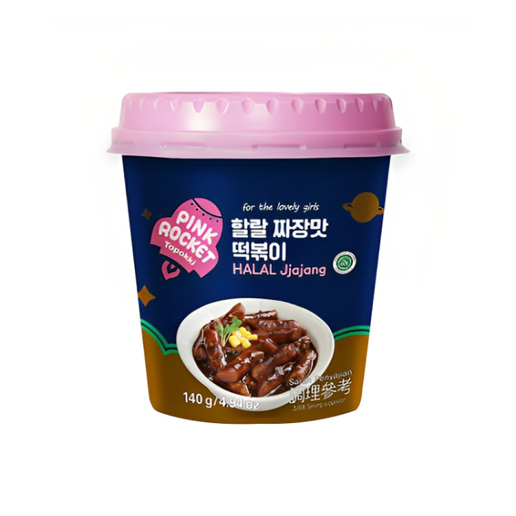 Рисовые палочки Токпокки Pink Rocket с соусом чачжан, 120 г