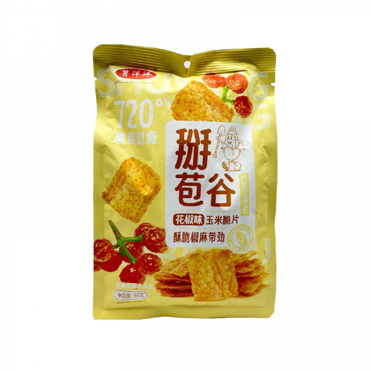 Чипсы кукурузные со вкусом сычуаньского перца Shuyangyang, 65 г