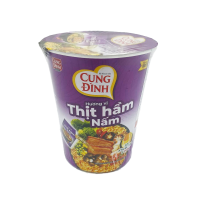 Лапша б/п Cung Dinh с тушеной свининой и грибами, стакан, 65 г