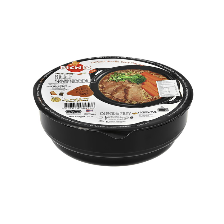 Лапша б\п Picnic со вкусом говядины, чашка 70 г