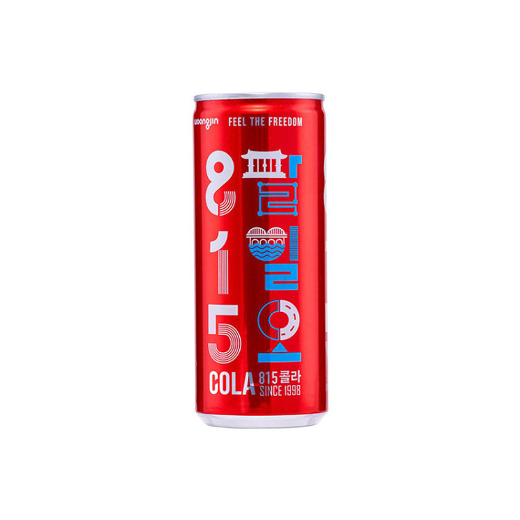 Напиток газированный 815 Cola, Woongjin, ж/б 250 мл