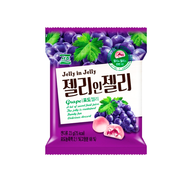 Мармелад с жидким центром "Jelly in Jelly" со вкусом винограда 23 г