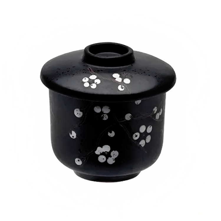 Супница с крышкой 250 мл (Цветы Блэк) AB021933-E